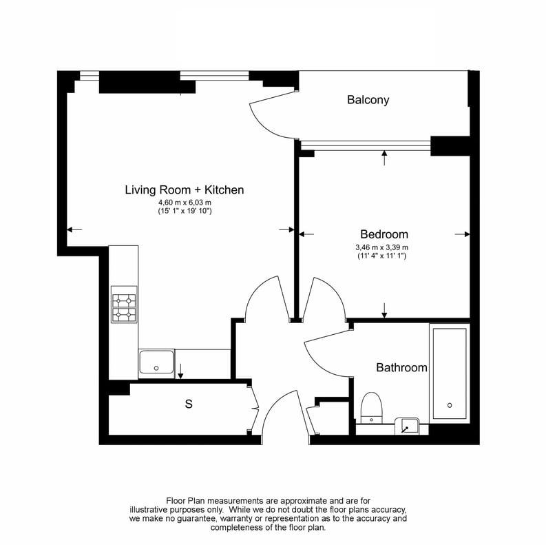 1 bedroom(s) apartment to sale in Silvocea Way, Canning Town, London-Floorplan