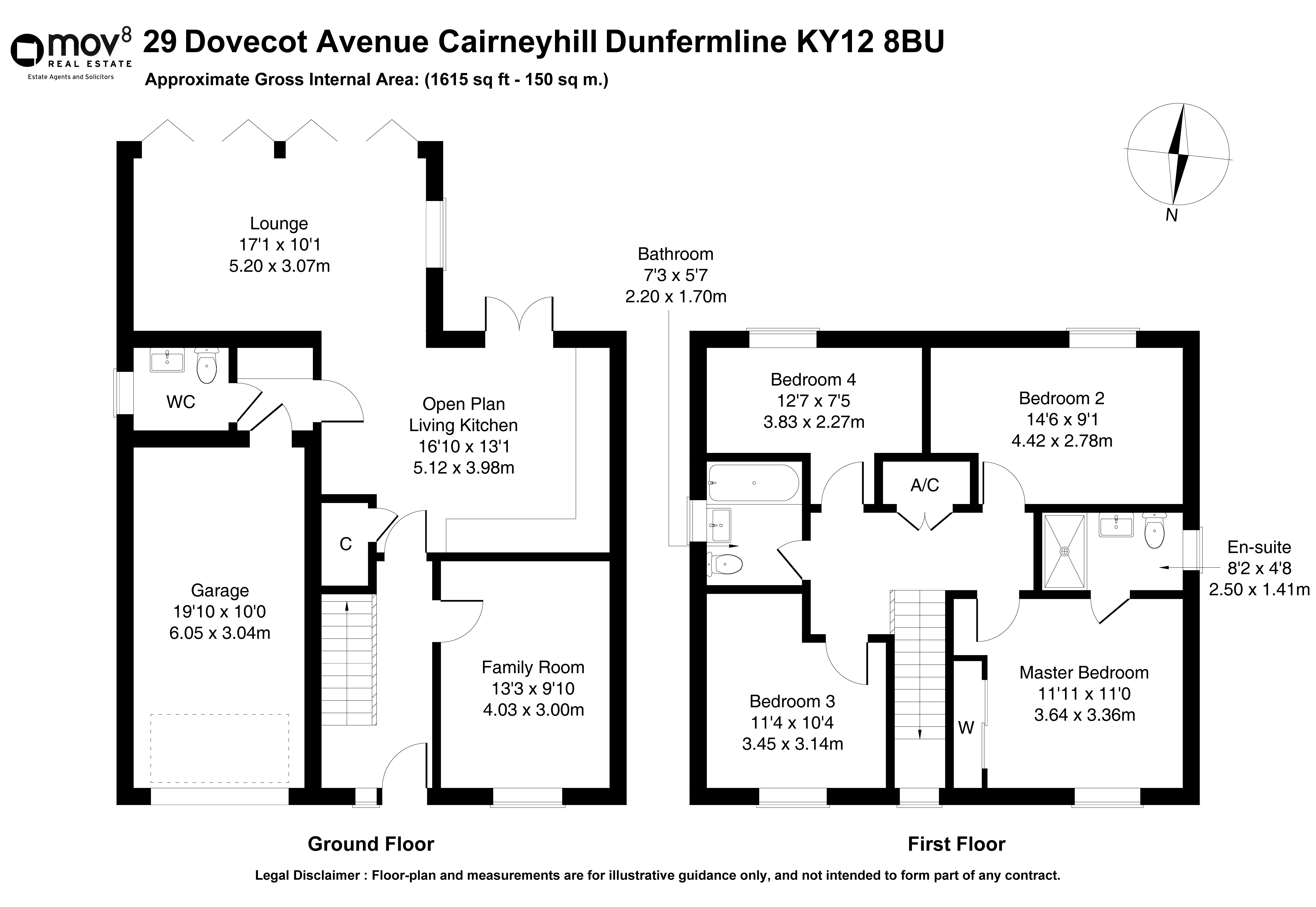 Floorplan 1 of  29 Dovecot Avenue, Cairneyhill, Dunfermline, Fife, KY12 8BU