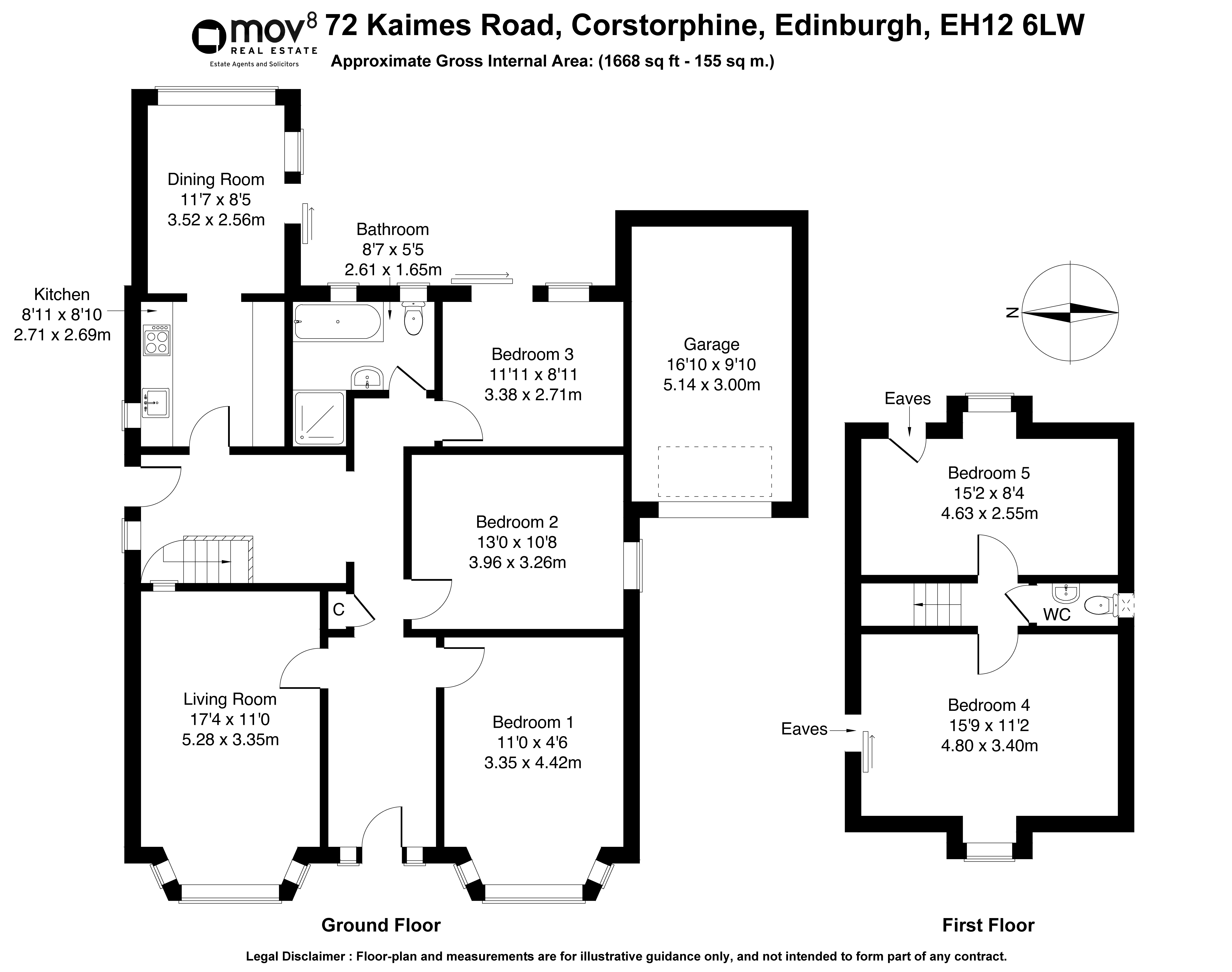 Floorplan 1 of 72 Kaimes Road, Corstorphine, Edinburgh, EH12 6LW