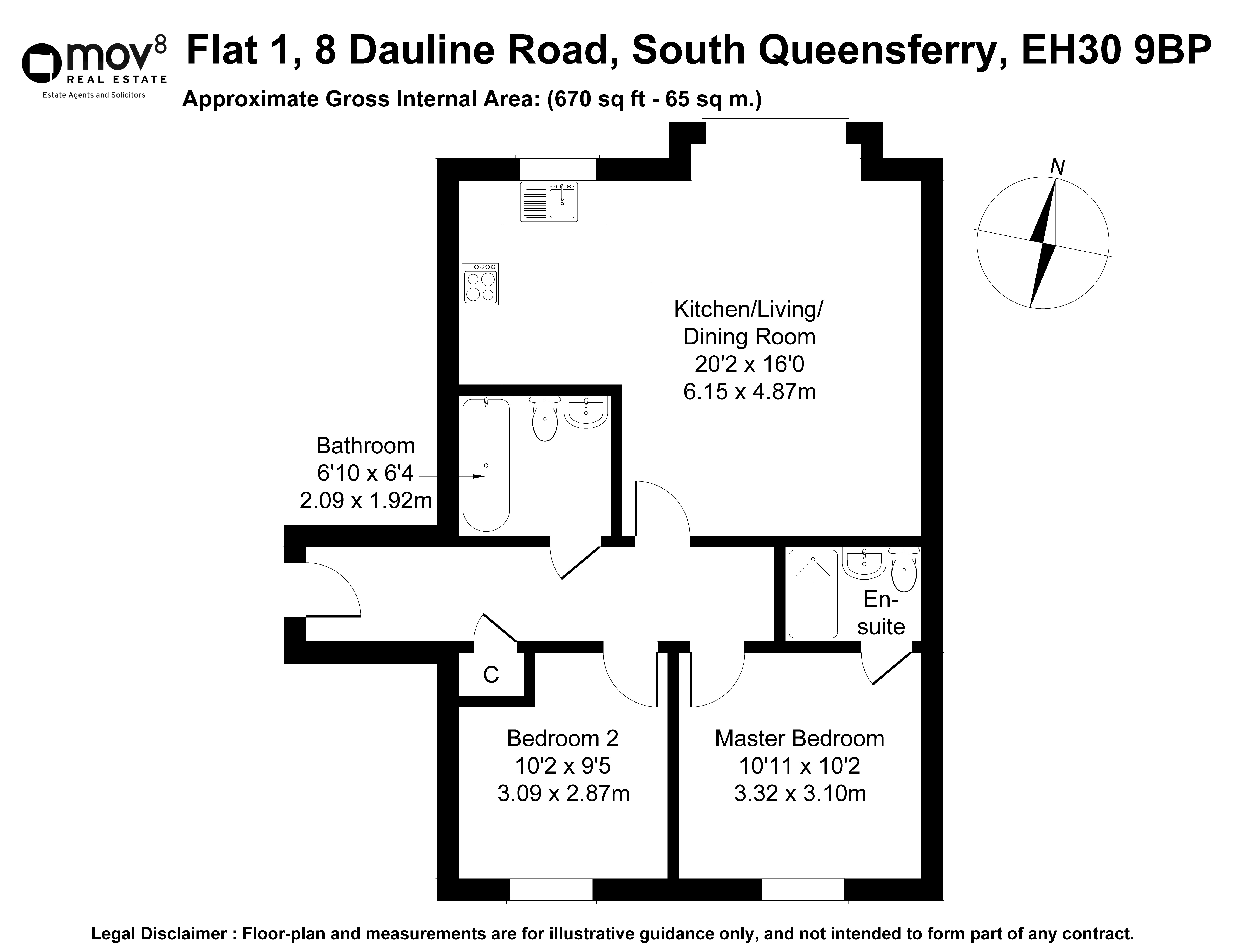Floorplan 1 of Flat 1, 8 Dauline Road, South Queensferry, City of Edinburgh, EH30 9BP