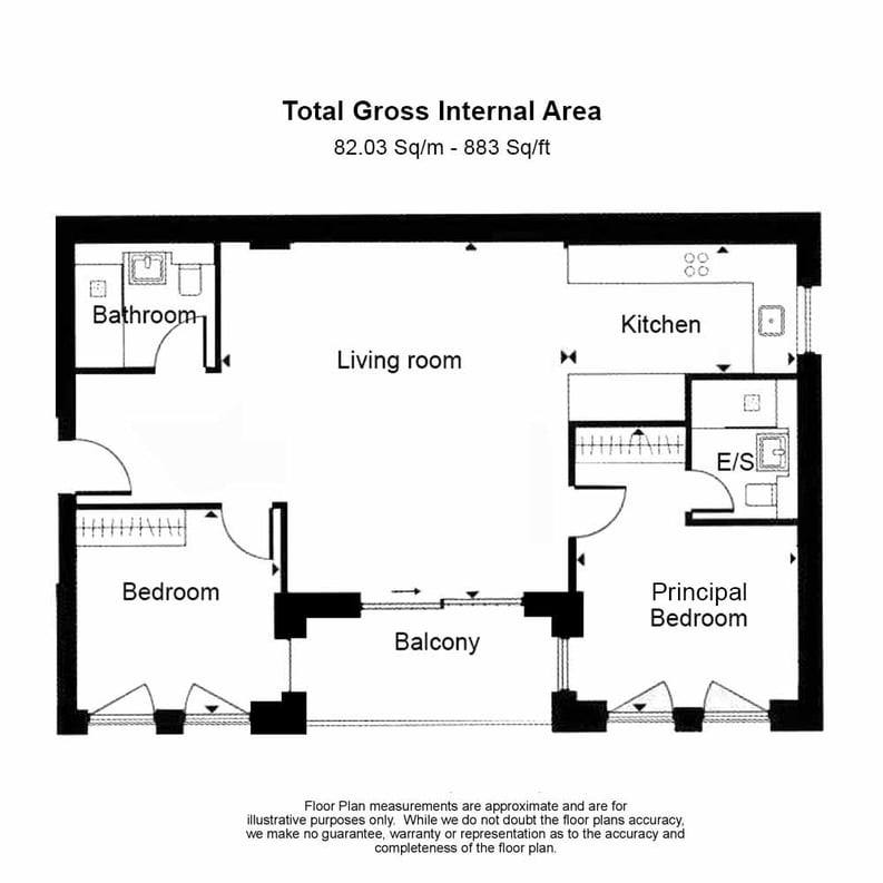 2 bedroom(s) apartment to sale in Southwark Bridge Road, Brigade Court, London-Floorplan