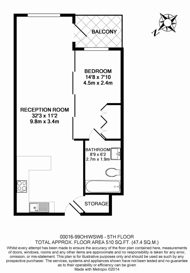 1 bedroom(s) apartment to sale in Imperial Wharf, Fulham-Floorplan