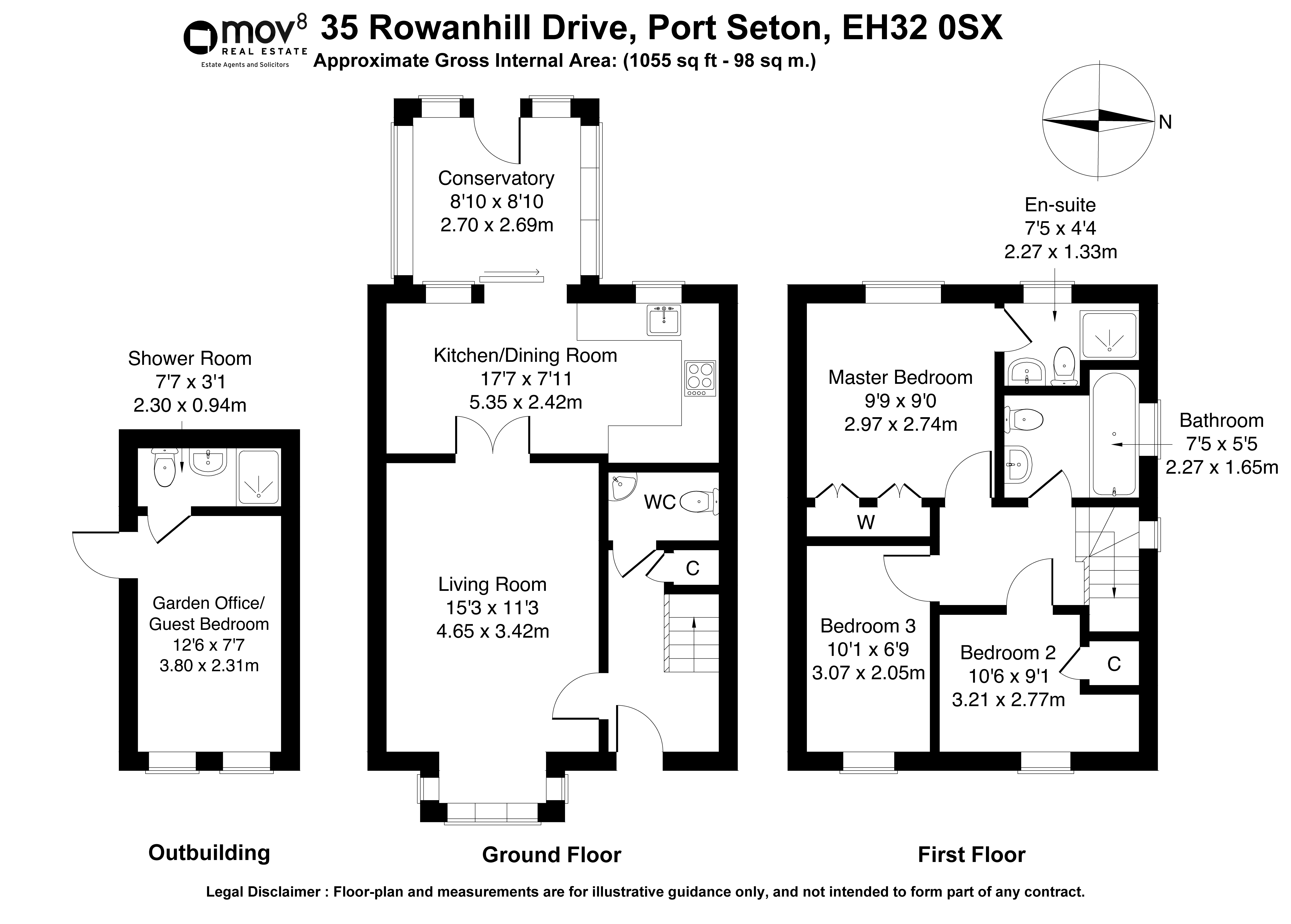 Floorplan 1 of 35 Rowanhill Drive, Port Seton, Prestonpans, East Lothian, EH32 0SX