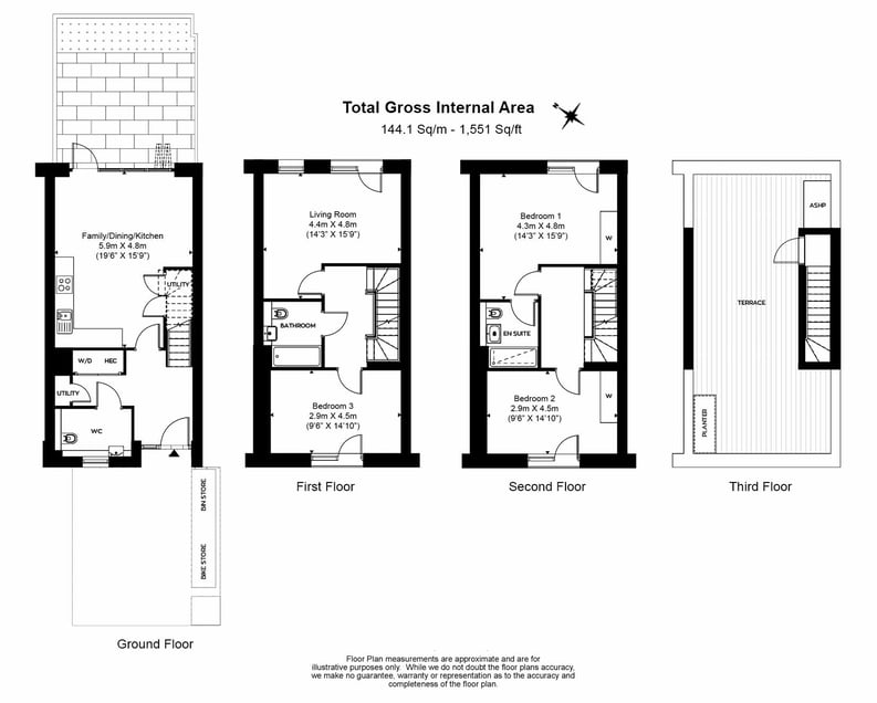 3 bedroom(s) apartment to sale in Victoria Drive, Southfields, London-Floorplan