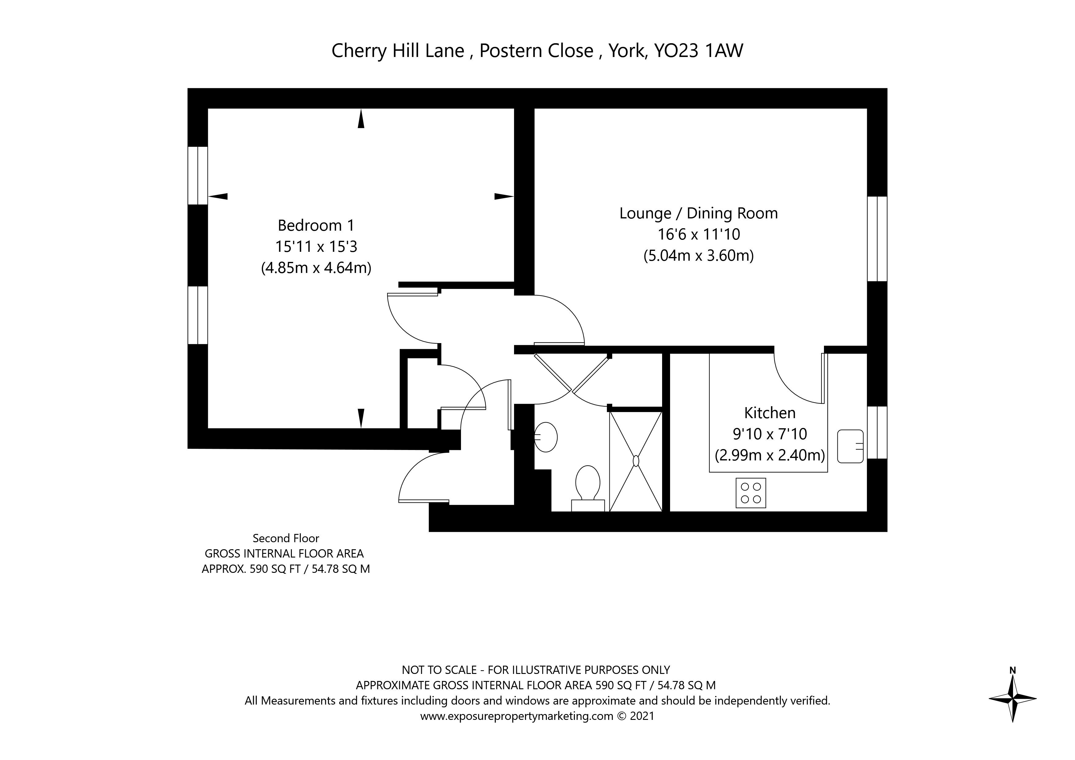 Cherry Hill Lane, York property floorplan