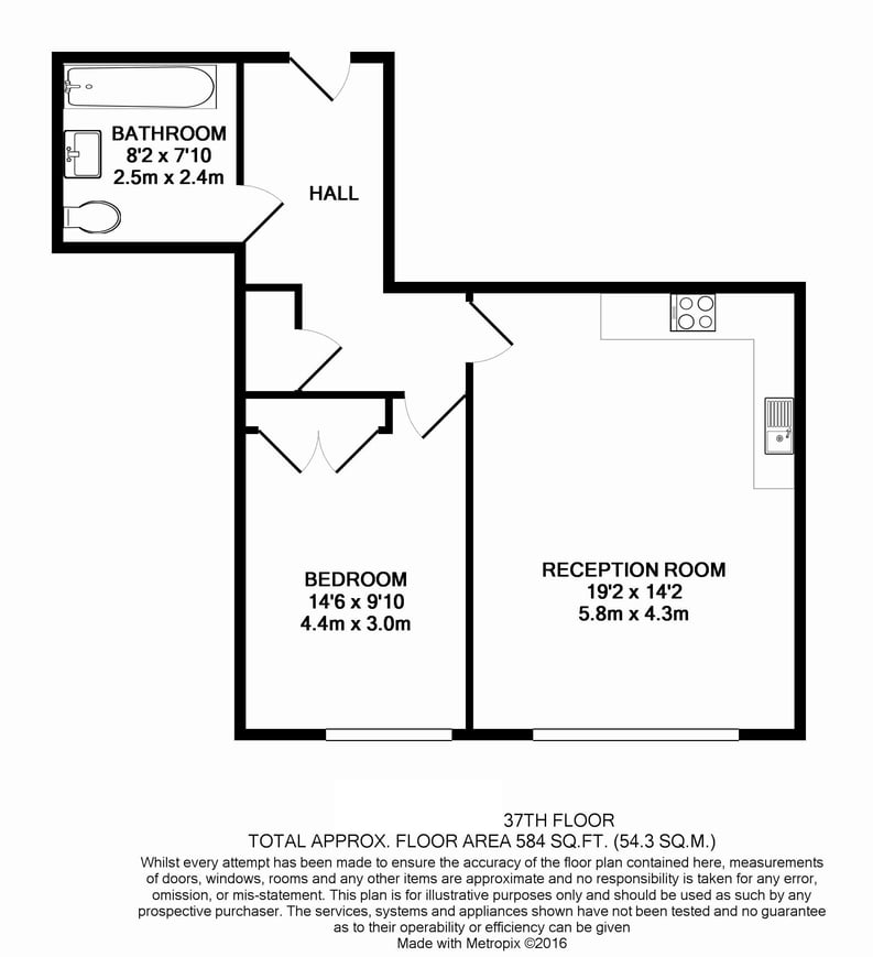 1 bedroom(s) apartment to sale in Marsh Wall, London-Floorplan