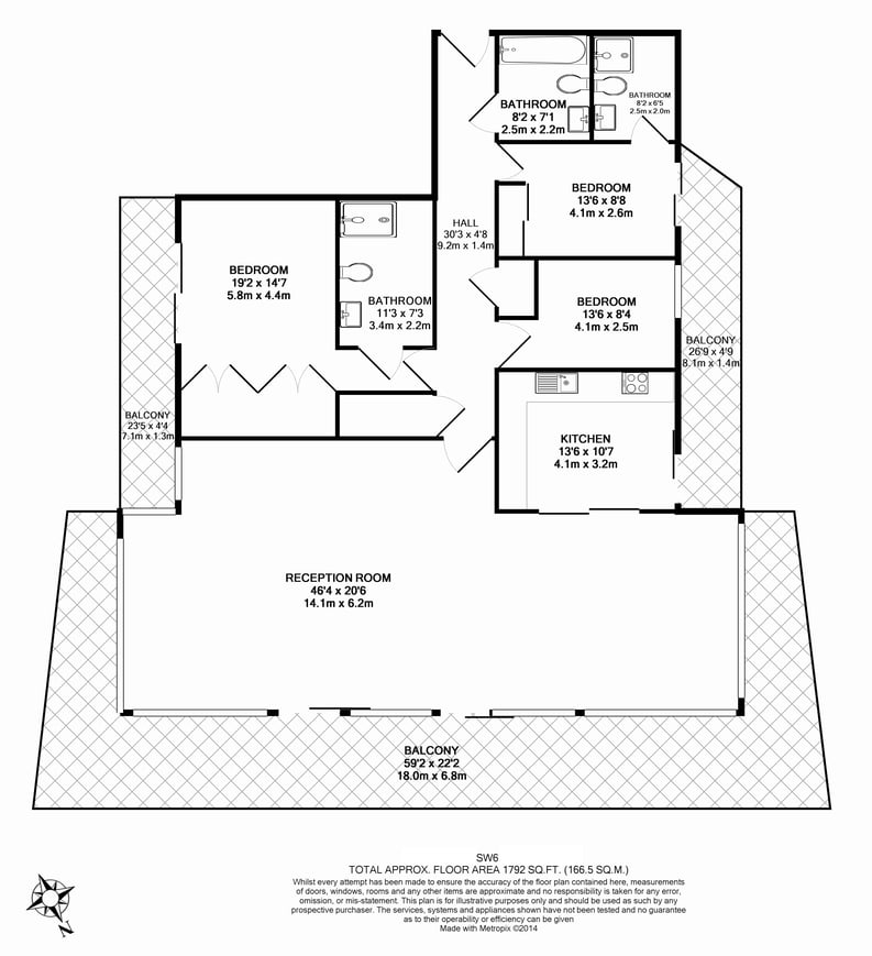 3 bedroom(s) apartment to sale in The Boulevard, London-Floorplan