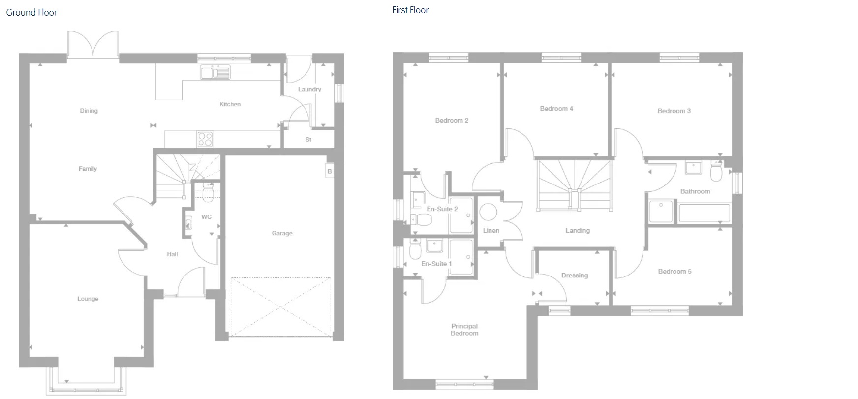 Floorplan 1 of Plot 118, Dewar by Miller Homes Lapwing Brae, Dunfermline, Fife, KY11 8QE