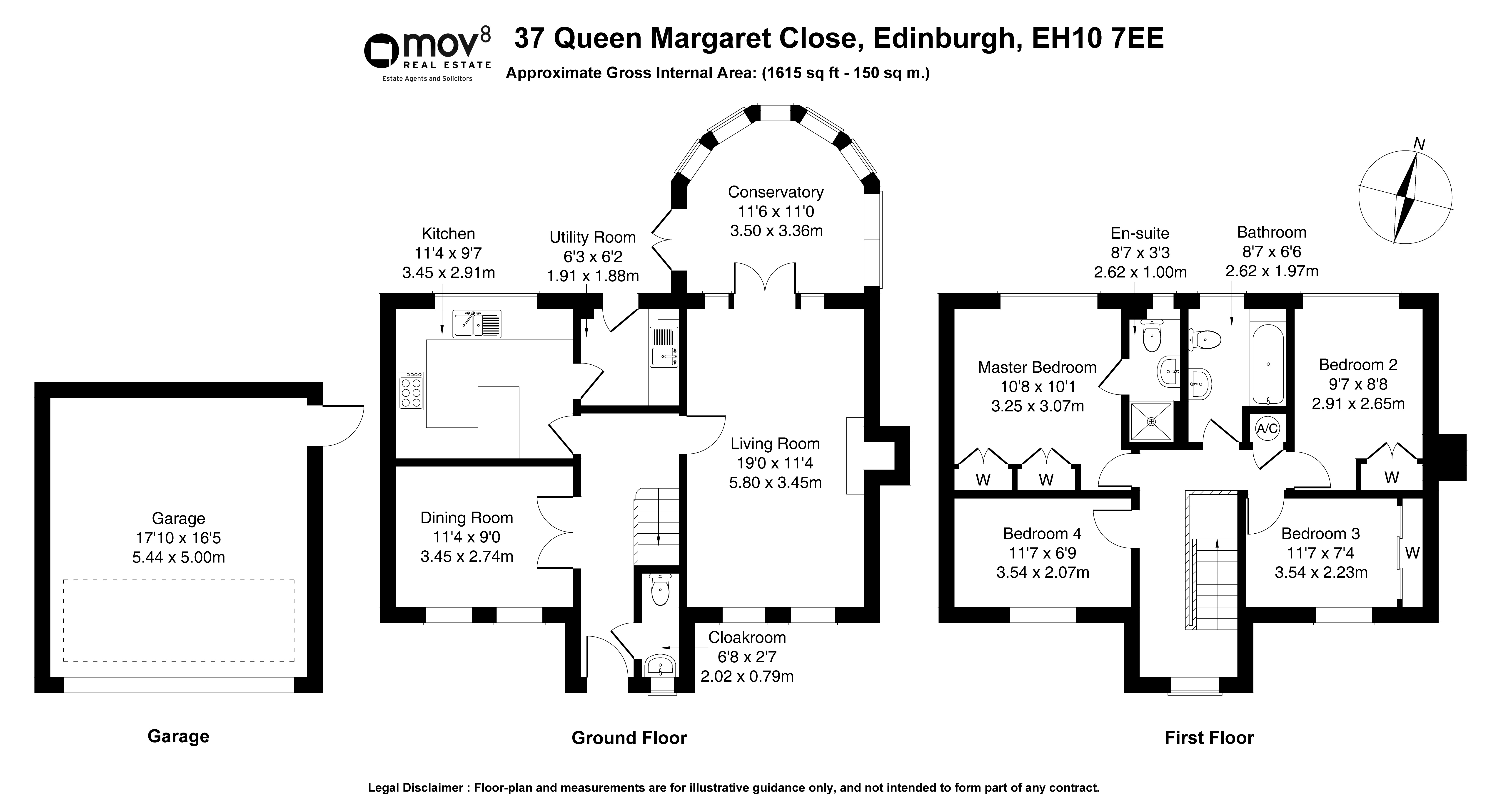 Floorplan 1 of 37 Queen Margaret Close, Fairmilehead, Edinburgh, EH10 7EE
