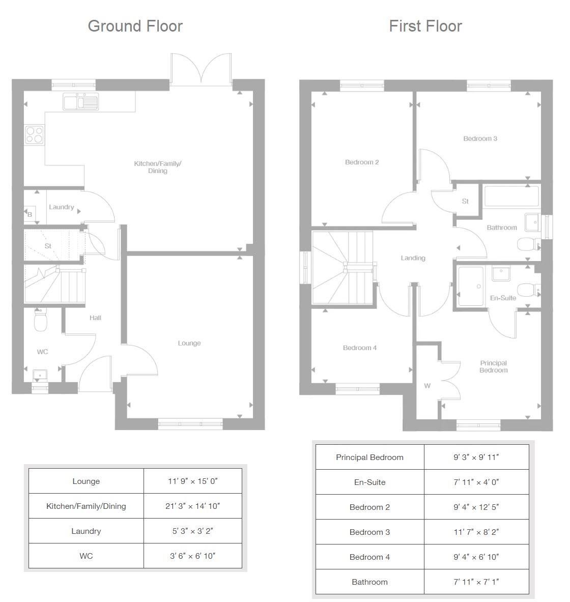 Floorplan 1 of Plot 41, The Riverwood Miller Homes, Kennaway Avenue, Perth, Perthshire, PH1 0AW