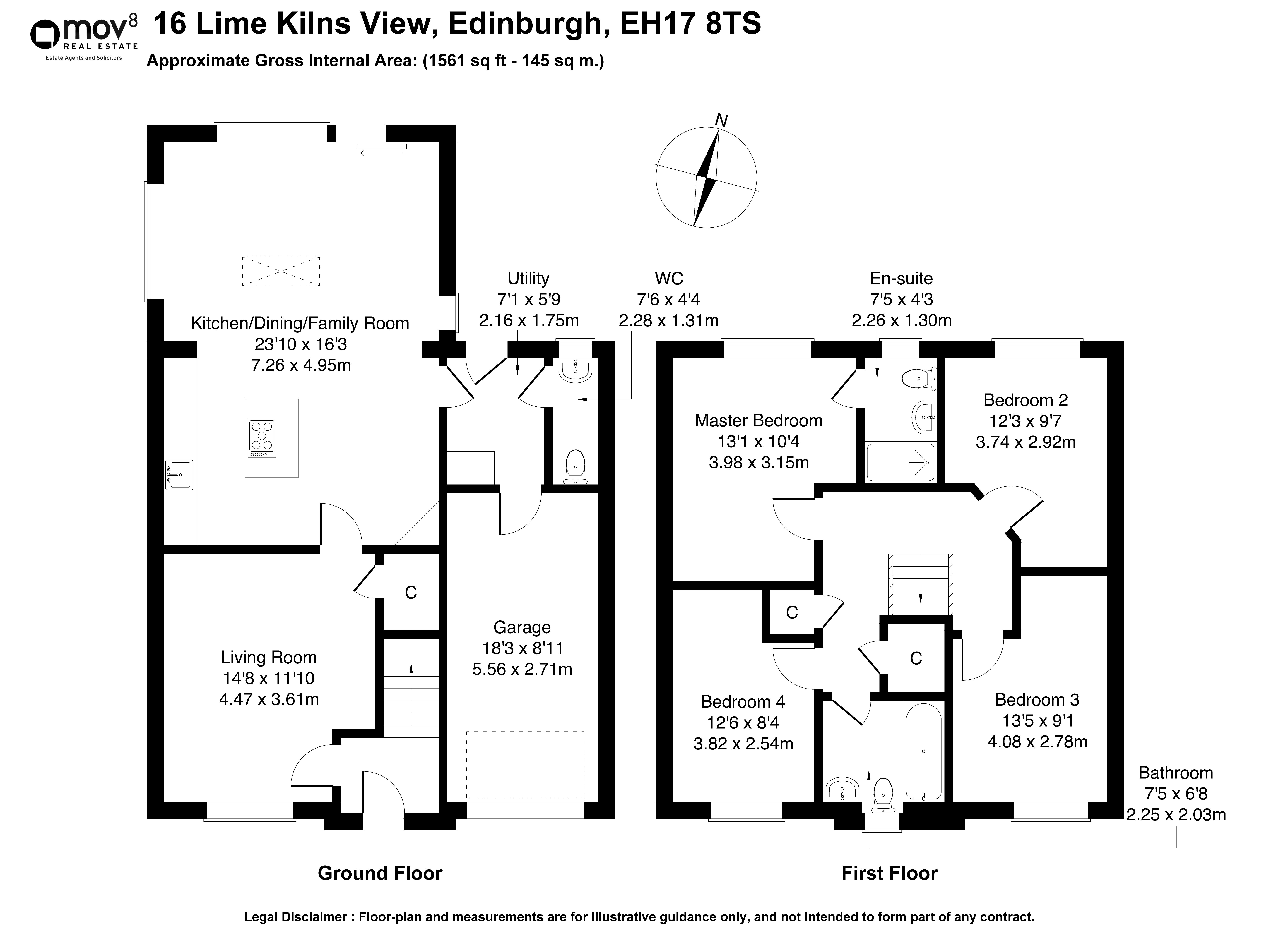 Floorplan 1 of 16 Lime Kilns View, Burdiehouse, Edinburgh, EH17 8TS