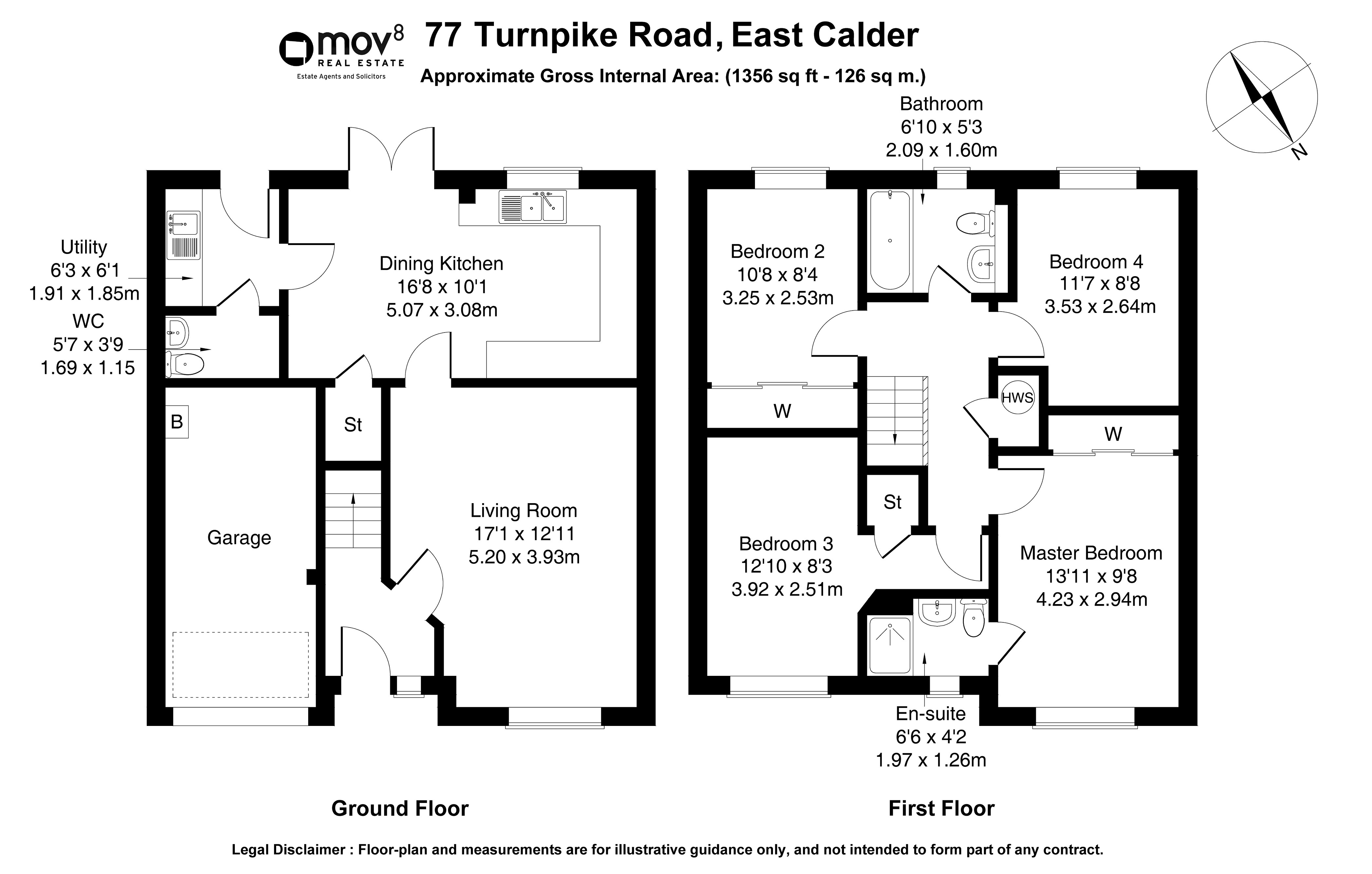 Floorplan 1 of 77 Turnpike Road, East Calder, Livingston, West Lothian, EH53 0GS