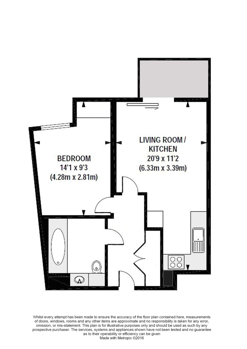 1 bedroom(s) apartment to sale in Goodchild Road, London-Floorplan